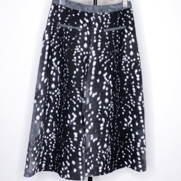 Topshop Grey Dotted Crop Wide Leg  Pants Size 4 - Picture 2 of 14